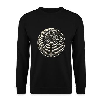 Petroglyph Rock Art Ancient Rock Drawing Indian - Unisex Sweatshirt - black - Front - Alina (178cm) & Michal (187cm)