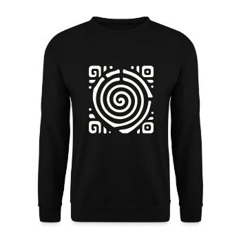 Pétroglyphe Art rupestre ancien Rock dessin indien - Sweat-shirt Unisexe - noir - Devant - Alina (178cm) & Michal (187cm)