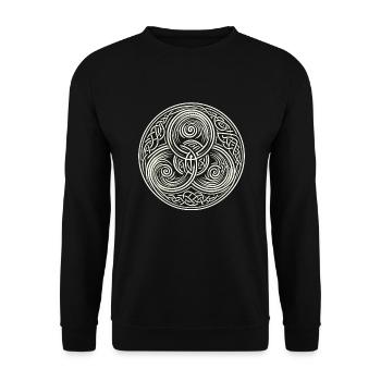 Pétroglyphe Art rupestre ancien Rock dessin indien - Sweat-shirt Unisexe - noir - Devant - Alina (178cm) & Michal (187cm)