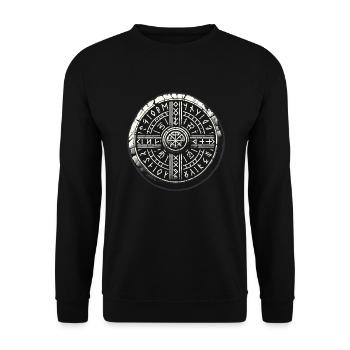Pétroglyphe Art rupestre ancien Rock dessin indien - Sweat-shirt Unisexe - noir - Devant - Alina (178cm) & Michal (187cm)