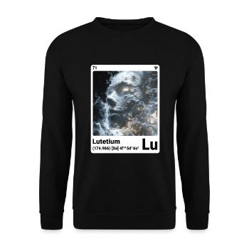 AI am Lutetium (wt) - Unisex Pullover - Schwarz - Vorne - Alina (178cm) & Michal (187cm)