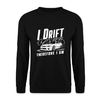 Course de drift automobile, dérive de sport automobile de voiture de course - Sweat-shirt Unisexe - noir - Devant - Alina (178cm) & Michal (187cm)
