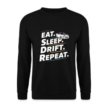 Course de drift automobile, dérive de sport automobile de voiture de course - Sweat-shirt Unisexe - noir - Devant - Alina (178cm) & Michal (187cm)