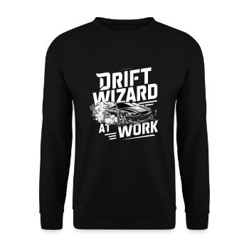 Course de drift automobile, dérive de sport automobile de voiture de course - Sweat-shirt Unisexe - noir - Devant - Alina (178cm) & Michal (187cm)