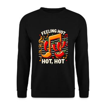Amateurs de cuisine épicée, Chili Peppers Chef - Sweat-shirt Unisexe - noir - Devant - Alina (178cm) & Michal (187cm)
