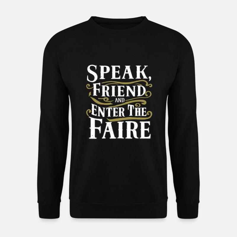 Renaissance Fairground Outfit Medieval - Unisex Sweatshirt - black