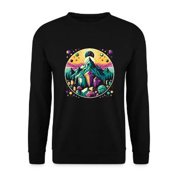 Geology Stone Hunt Agate Hunter Stone Collecting - Unisex Sweatshirt - black - Front - Alina (178cm) & Michal (187cm)