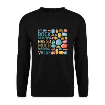 Geologie-steinjagd Achat-jäger-steinsammeln - Unisex Pullover - Schwarz - Vorne - Alina (178cm) & Michal (187cm)