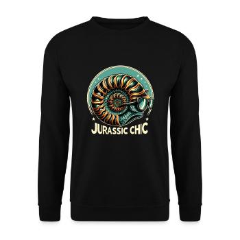 Fossil Hunter, Fossil Hunter, Paleontologist - Unisex Sweatshirt - black - Front - Alina (178cm) & Michal (187cm)