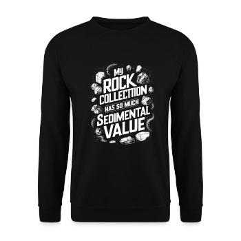 Geology Stone Hunt Agate Hunter Stone Collecting - Unisex Sweatshirt - black - Front - Alina (178cm) & Michal (187cm)