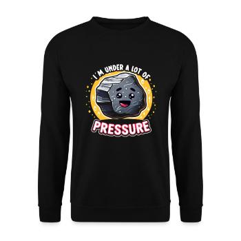 Geology Stone Hunt Agate Hunter Stone Collecting - Unisex Sweatshirt - black - Front - Alina (178cm) & Michal (187cm)