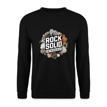 Geology Stone Hunt Agate Hunter Stone Collecting - Unisex Sweatshirt - black - Front - Alina (178cm) & Michal (187cm)