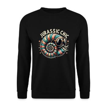 Fossil Hunter, Fossil Hunter, Paleontologist - Unisex Sweatshirt - black - Front - Alina (178cm) & Michal (187cm)