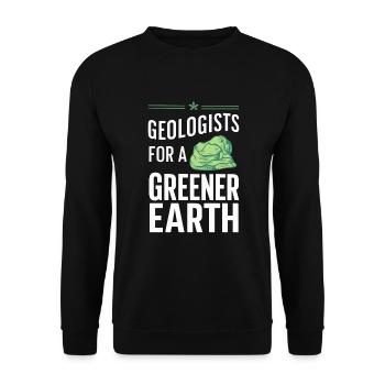 Geology Stone Hunt Agate Hunter Stone Collecting - Unisex Sweatshirt - black - Front - Alina (178cm) & Michal (187cm)