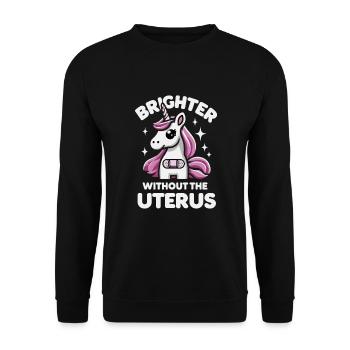 Hystérectomie pour restaurer la - Sweat-shirt Unisexe - noir - Devant - Alina (178cm) & Michal (187cm)
