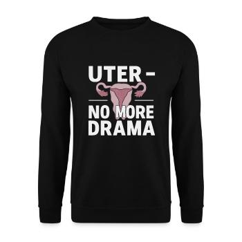 Hystérectomie pour restaurer la - Sweat-shirt Unisexe - noir - Devant - Alina (178cm) & Michal (187cm)