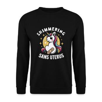 Hystérectomie pour restaurer la - Sweat-shirt Unisexe - noir - Devant - Alina (178cm) & Michal (187cm)