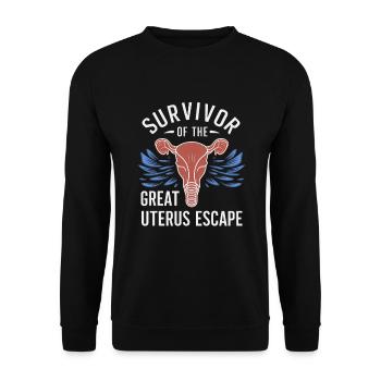 Hystérectomie pour restaurer la - Sweat-shirt Unisexe - noir - Devant - Alina (178cm) & Michal (187cm)