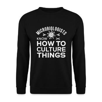 Microbiologist Microbiology Lab Staph Biology - Unisex Sweatshirt - black - Front - Alina (178cm) & Michal (187cm)