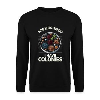 Microbiologist Microbiology Lab Staph Biology - Unisex Pullover - Schwarz - Vorne - Alina (178cm) & Michal (187cm)