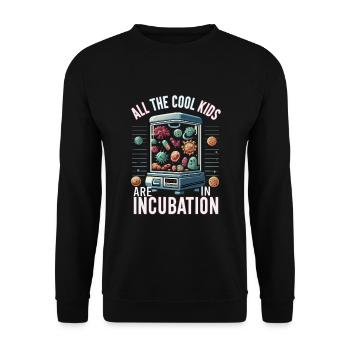 Microbiologiste Microbiologie Laboratoire Biologie des staphylocoques - Sweat-shirt Unisexe - noir - Devant - Alina (178cm) & Michal (187cm)