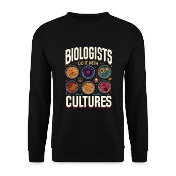 Microbiologist Microbiology Lab Staph Biology - Unisex Sweatshirt - black - Front - Alina (178cm) & Michal (187cm)
