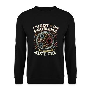 Microbiologist Microbiology Lab Staph Biology - Unisex Pullover - Schwarz - Vorne - Alina (178cm) & Michal (187cm)