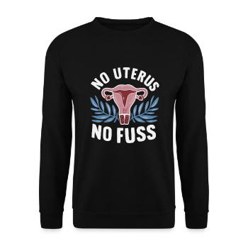 Hystérectomie pour restaurer la - Sweat-shirt Unisexe - noir - Devant - Alina (178cm) & Michal (187cm)