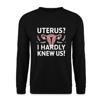 Hystérectomie pour restaurer la - Sweat-shirt Unisexe - noir - Devant - Alina (178cm) & Michal (187cm)