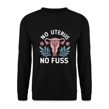 Hystérectomie pour restaurer la - Sweat-shirt Unisexe - noir - Devant - Alina (178cm) & Michal (187cm)