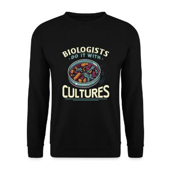 Microbiologist Microbiology Lab Staph Biology - Unisex Sweatshirt - black - Front - Alina (178cm) & Michal (187cm)