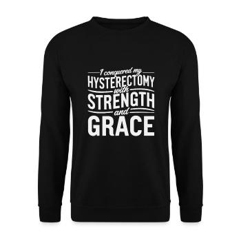 Hystérectomie pour restaurer la - Sweat-shirt Unisexe - noir - Devant - Alina (178cm) & Michal (187cm)