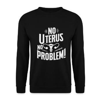 Hystérectomie pour restaurer la - Sweat-shirt Unisexe - noir - Devant - Alina (178cm) & Michal (187cm)