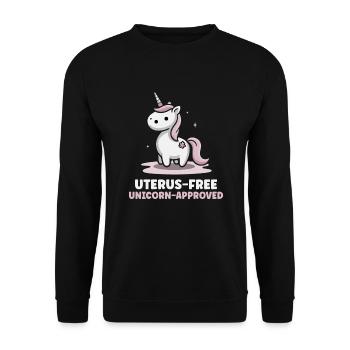 Hystérectomie pour restaurer la - Sweat-shirt Unisexe - noir - Devant - Alina (178cm) & Michal (187cm)