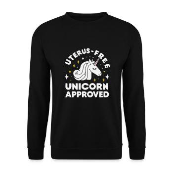 Hystérectomie pour restaurer la - Sweat-shirt Unisexe - noir - Devant - Alina (178cm) & Michal (187cm)