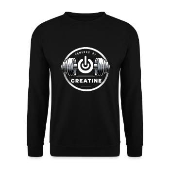 Bodybuilding, Powerlifting, Weightlifting, Fitness - Unisex Sweatshirt - black - Front - Alina (178cm) & Michal (187cm)