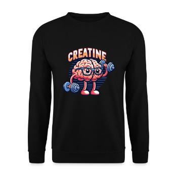 Bodybuilding, Powerlifting, Weightlifting, Fitness - Unisex Sweatshirt - black - Front - Alina (178cm) & Michal (187cm)
