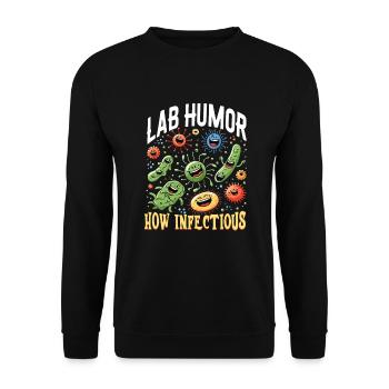 Microbiologist Microbiology Lab Staph Biology - Unisex Pullover - Schwarz - Vorne - Alina (178cm) & Michal (187cm)