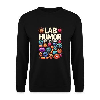 Microbiologiste Microbiologie Laboratoire Biologie des staphylocoques - Sweat-shirt Unisexe - noir - Devant - Alina (178cm) & Michal (187cm)