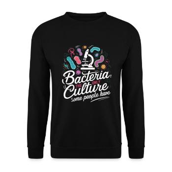 Microbiologiste Microbiologie Laboratoire Biologie des staphylocoques - Sweat-shirt Unisexe - noir - Devant - Alina (178cm) & Michal (187cm)