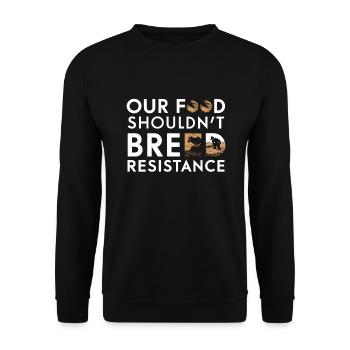 Antibiotika-missbrauch, Antibiotika-resistenz, - Unisex Pullover - Schwarz - Vorne - Alina (178cm) & Michal (187cm)