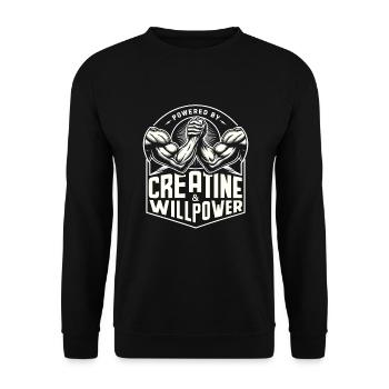Bodybuilding, Powerlifting, Weightlifting, Fitness - Unisex Sweatshirt - black - Front - Alina (178cm) & Michal (187cm)