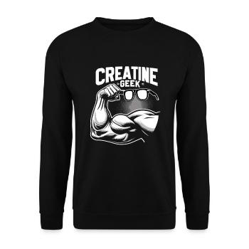 Bodybuilding, Powerlifting, Weightlifting, Fitness - Unisex Sweatshirt - black - Front - Alina (178cm) & Michal (187cm)