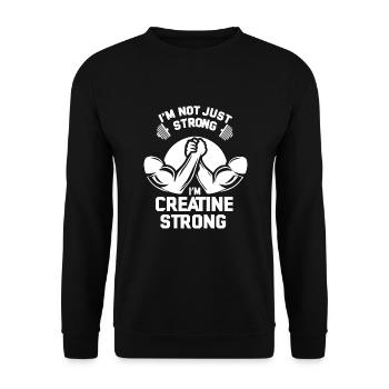 Bodybuilding, Powerlifting, Weightlifting, Fitness - Unisex Sweatshirt - black - Front - Alina (178cm) & Michal (187cm)