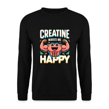 Bodybuilding, Powerlifting, Weightlifting, Fitness - Unisex Sweatshirt - black - Front - Alina (178cm) & Michal (187cm)