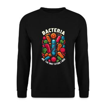 Microbiologiste Microbiologie Laboratoire Biologie des staphylocoques - Sweat-shirt Unisexe - noir - Devant - Alina (178cm) & Michal (187cm)