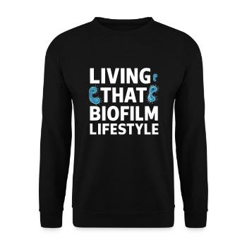 Microbiologiste Microbiologie Laboratoire Biologie des staphylocoques - Sweat-shirt Unisexe - noir - Devant - Alina (178cm) & Michal (187cm)