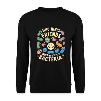 Microbiologist Microbiology Lab Staph Biology - Unisex Sweatshirt - black - Front - Alina (178cm) & Michal (187cm)