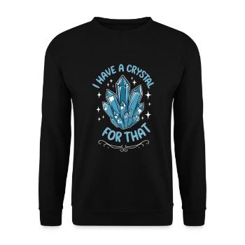 Crystal Healing Crytal Crystals and Stones - Unisex Sweatshirt - black - Front - Alina (178cm) & Michal (187cm)
