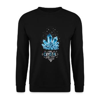 Crystal Healing Crytal Crystals and Stones - Unisex Sweatshirt - black - Front - Alina (178cm) & Michal (187cm)